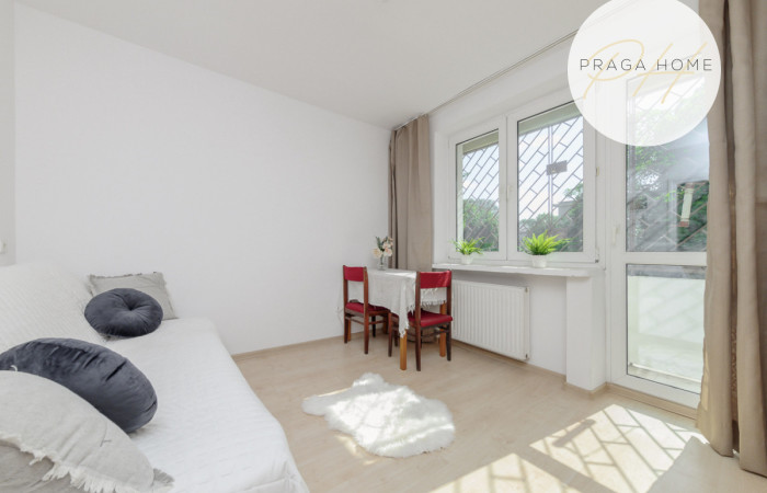 Warszawa, Praga-Południe Saska Kępa, KAWALERKA | SASKA KĘPA | BALKON + PIWNICA